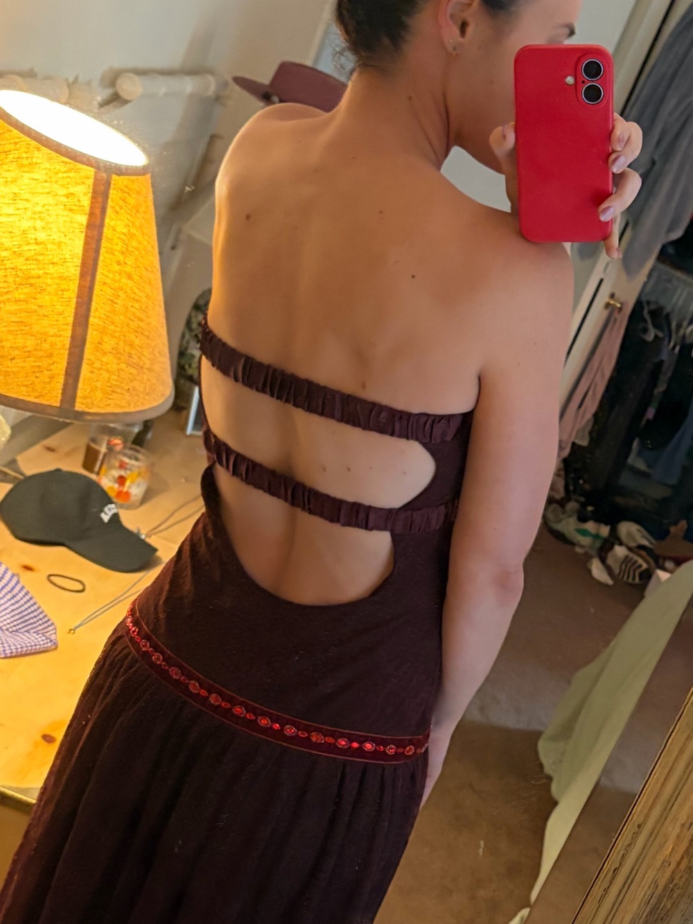 Fait Par Foutch Colette Dress Bordeaux - Picture 4 of 6